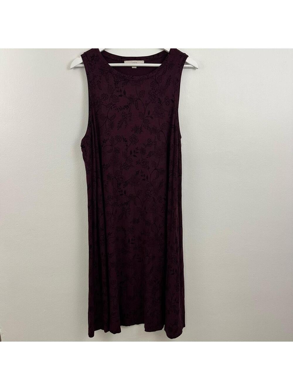 LOFT Sleeveless Floral Print Dress Women's XXL